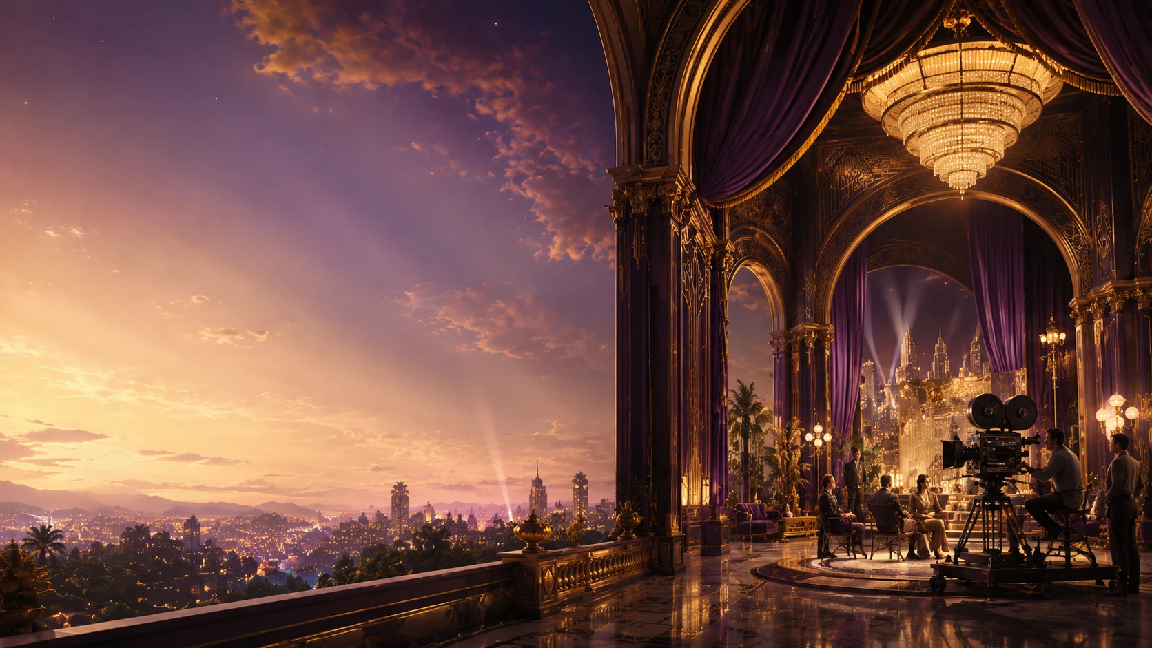 A cinematic Atkinson Studio environment where artists and technologists develop story worlds.